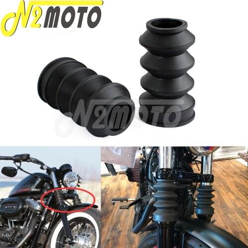 Motorcycles Black Fork Shock Boots Gaiters 39mm for Harley Sportster 1200/883 Dyna FX/XL 1973-UP Fork Gaiters Gators Boots