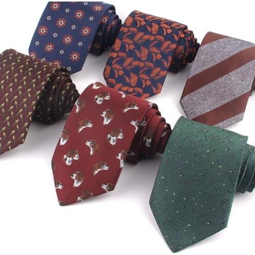 Mens Tie Classic Striped Neck Tie For Wedding Business Suits Man Floral Ties Wine Red Mens Necktie Jacquard Neck Wear Gifts