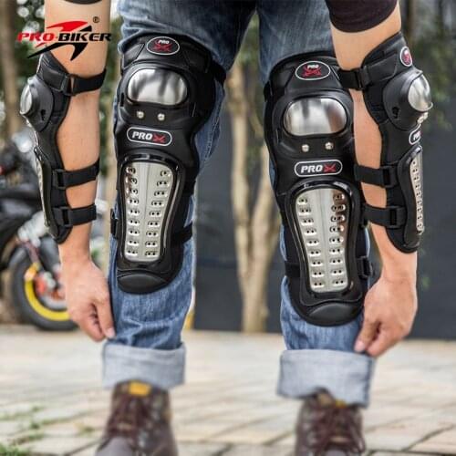 Riding Tribe Motorcycle Protective Knee Pad Elbow Pad Outdoor Racing Stainless Steel Motocross Protect Guards Lightweight HX-P15