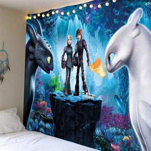 3D Cartoon Mysterious woods Tapestries Wall Hanging Printed Tapestry Camping Tent Travel Sandy Beach Throw Bed Sheet Customized