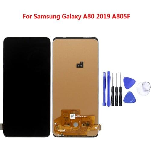 OLED For Samsung Galaxy A80 A805F LCD Touch Screen Display Digitizer Replacement black with tools