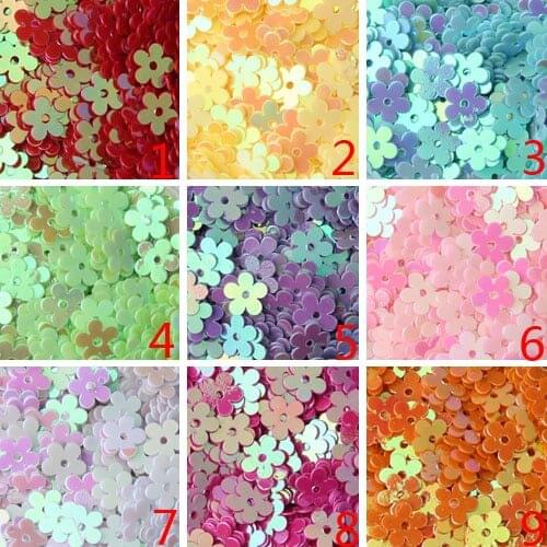 50g 7mm Flower Flat Centre Hole Loose Sequin Paillette Sewing,Wedding Craft DIY Garment Accessory