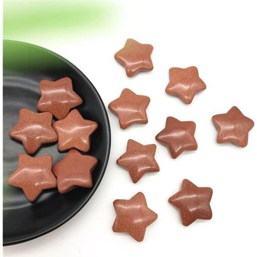 Drop shipping 1PC Natural Golden Sandstone Star Shaped Crystal Gemstone Healing Stones Decor Crafts Natural Stones and crystals