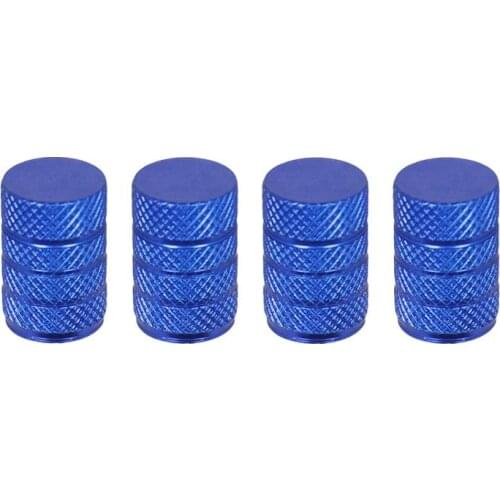 Knurling Styling Motorcycle Motor Bike Wheel Tire Valve Stem Rim Cap Blue Skyblue Color Dustproof Covers Automobiles Accessories