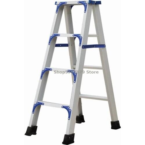 Widened, Thickened And Reinforced Aluminum Alloy Ladder Herringbone Household Folding Loft Engineering Ladder 1.5/3m Climbing La