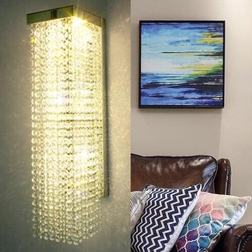 Luxury Crystal Sconce Corridor LED Indoor Wall Light Lamps Deco Bathroom Mirror Light Crystal Wall Lamps For Home Lighting Lamp