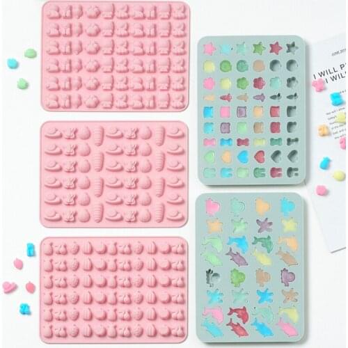 60 Cavity Silicone Gummy Cake Molds Chocolate Mold Ice Cube Tray Candy Foudant Mould Cake Baking Decorating Tools