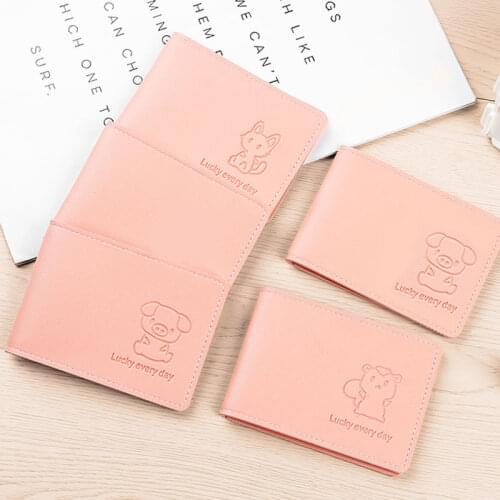 Cute Cartoon Driver License Holder Leather Cover for Car Driving Documents Business ID Pass Certificate Folder Women Wallet Case
