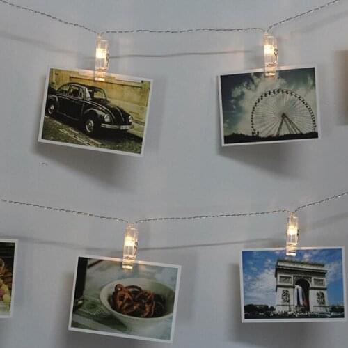 LED String Lights Novelty Fairy Lamp Starry Battery Card Photo Clip Luminaria Festival Christmas Wedding Decoration ZA5820