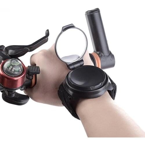 Bicycle Mirror 360 Degree Rotate Bike Back Mirror MTB Wristband Arm Strap Rear View Cycling Convex Wide Range Rearview BC0183