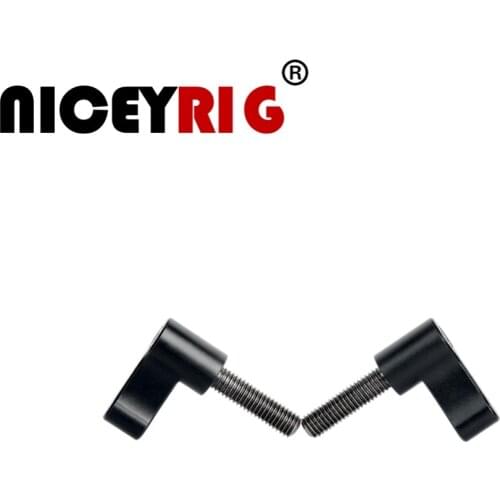 NICEYRIG Thumb M5 Knob Screw M5 Hand Screw Thumb Aluminum Alloy M5 Thumb Screw with Washer Camera Cage Rig (2 Pieces a Pack)