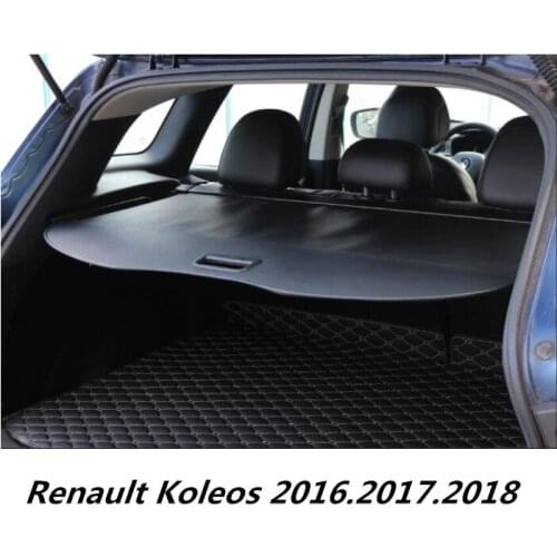 Car Rear Trunk Security Shield Cargo Cover For Renault Koleos 2016.2017.2018 High Quali Auto Accessories Black Beige