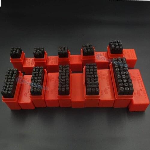 1 Set 2 3 4 5 6mm Steel Stamp Number Letter Die Punch Jewelers Set Metal in Case For Punching stamp
