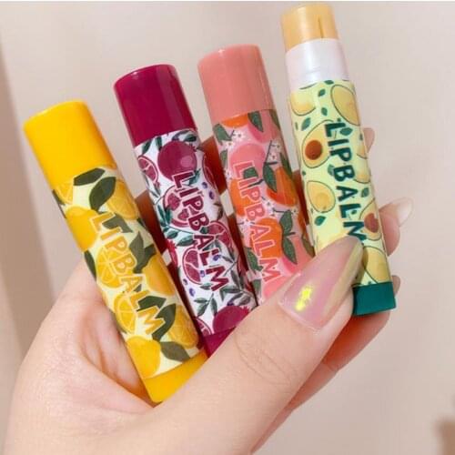 1Pc Moisturizing Lip Balm Long-lasting Fruits Flavor Honey Hyaluronic Nourishing Lip Balm Lipsticks Anti Aging Lip Care TSLM2