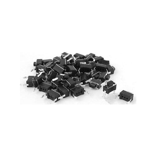 100pcs 3x6x5mm 2 Pins DIP Through Hole Momentary Tact Tactile Push Button Switch