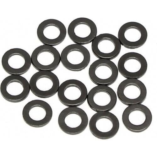 100Pcs M2 Graphite nylon plastic washers thin flat pad black plumbago gasket 3.8mm-5mm OD 0.15mm-1.0mm thickness
