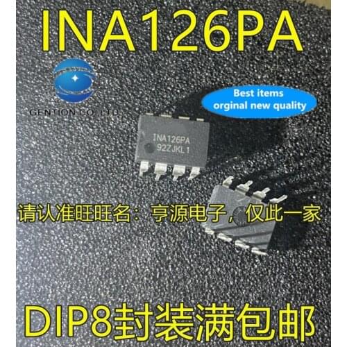 5PCS INA126 INA126P INA126PA DIP meter operational amplifier chip-8 feet in stock 100% new and original