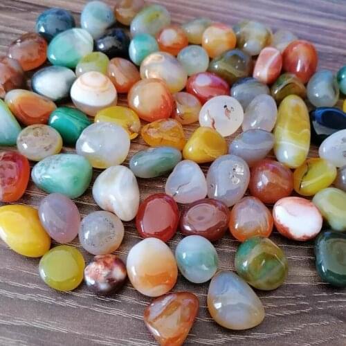 500g Natural Agate Pebbles for Aquarium Decoration Gravel Stones Small Pot Plant Decor Fish Tank Vase Flower Crystal Stone