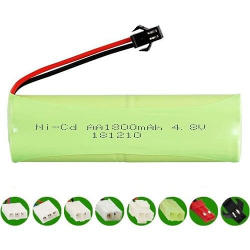 4.8v 1800mah Battery NI-CD Battery 4.8v AA Battery 4.8v battery pack 4.8v 1800mah for RC Car toy Boat model RC toy H model