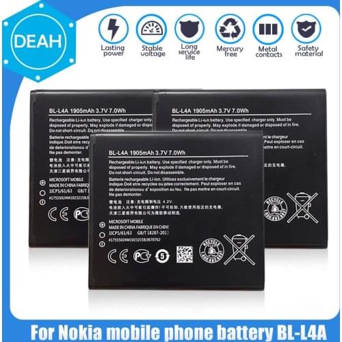 BL-L4A BLL4A BL L4A 1905mAh Phone Battery For Microsoft Nokia Lumia 535 RM-1090 RM-1089 Dual 830 RM-984 BV-L4A Lithium Batteries