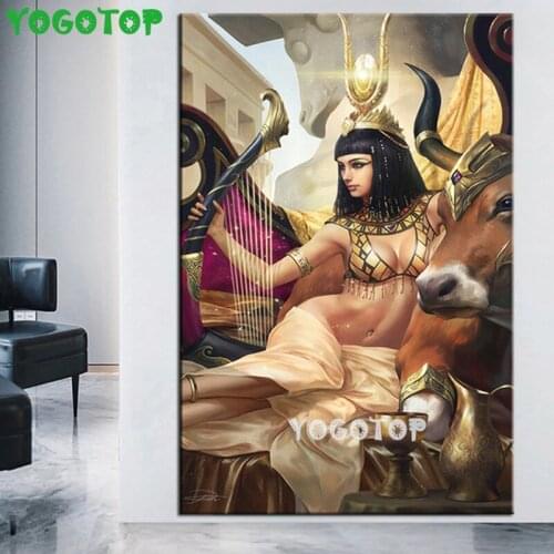 Full Square round drill Diamond painting Queen Of Egypt Diamond embroidery mosaic Cross stitch Egyptian goddess Art YY5267