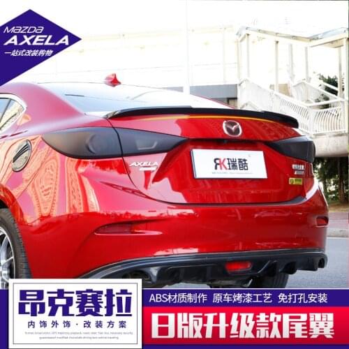 FOR Car Trunk Spoiler Accessories NEW Mazda3 2019 2020 ABS Material Rear LIP Wing Tail FIN 4DOOR Sedan Mazda 3 M3 Refit