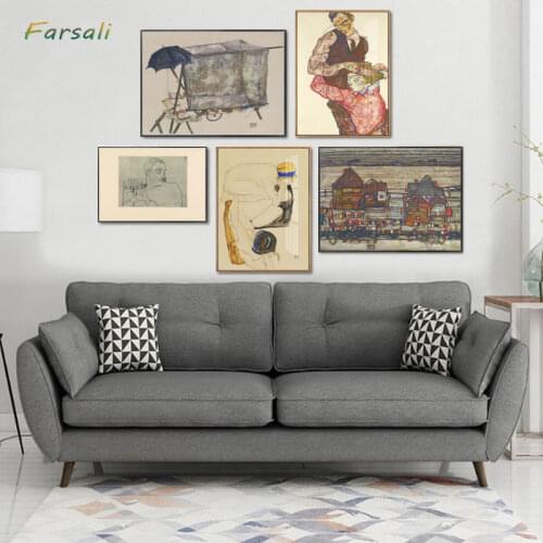 The Logicians Oil Painting Wall decor canvas painting art print Canvas Print Wall Art Egon Schiele Multi Style for home decor