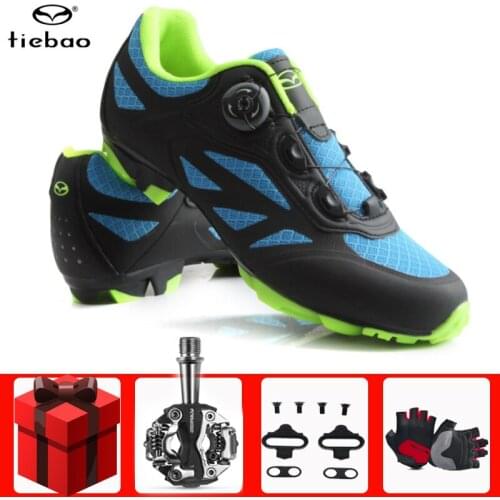 Tiebao Cycling Shoes Sapatilha Ciclismo Mtb Men Sneakers Women Pedals Breathable Lightweight Self-locking Mountain Bike Shoes