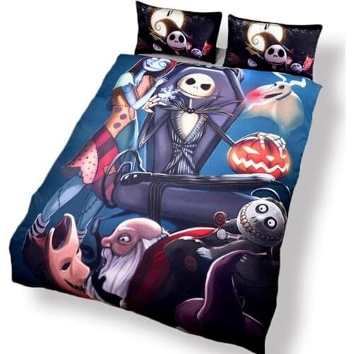 Lai Yin Sun Nightmare Before Christmas Bedding Set Unique Design Polyester / Cotton Duvet Cover Twin Full Queen King