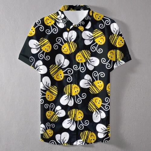 Fashion bee 3D maglia casual estate veloce essiccazione eccessiva maglia maschile casual Street hip hop shirt