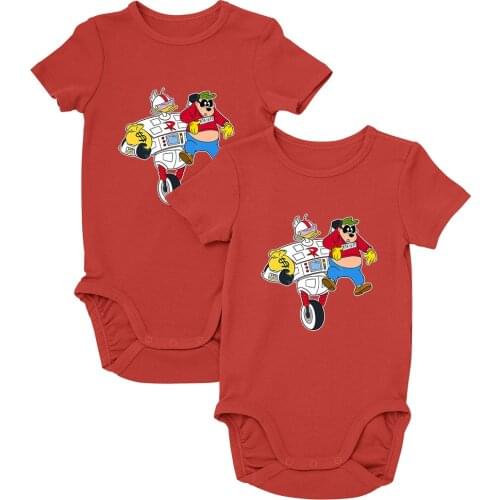 Fashion Outdoor Disney Toddler Bodysuits Scrooge McDuck Printing Four Seasons Summer New Products Comfortable Baby Onesie 0-24M