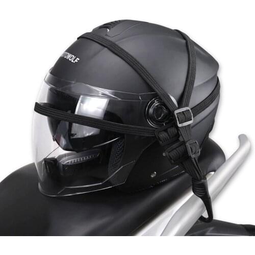 Motorcycle Universal Helmet Rope Mesh Luggage Net Hooks Motorbike Helmet Strap Holder Protection Gears Accessories