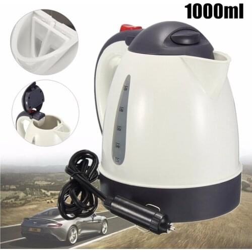Car Hot Kettle Portable Water Heater Travel Auto For Tea Coffee 304 Stainless Steel Large Capacity Vehicle 1000ML12V/24V