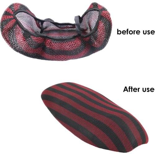 M/L/XL Motorcycle Scooter Seat Cover Electric Bicycle Breathable 3D Mesh Seat Cover Cushioning And Comfortable Quick-drying Poly