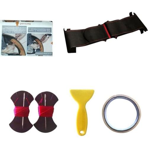 DIY Car Steering Wheel Cover Black Suede Leather Hand-Stitched 38cm For-Golf 7 Mk7 New-Polo Passat B8