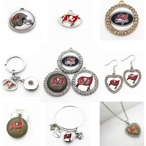 Football Tampa Bay Dangle Charms Buccaneer Mix Style DIY Pendant Bracelet Necklace Earrings Jewelry Making Accessories