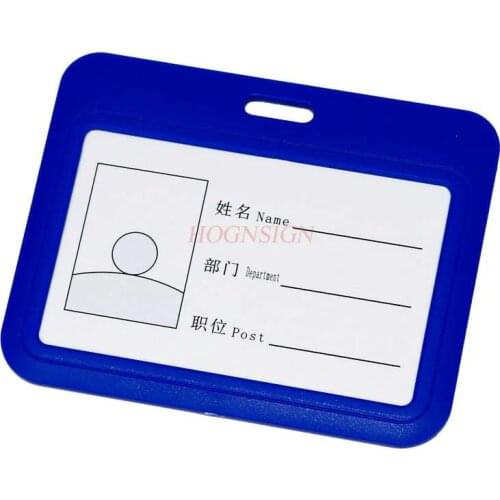 Sliding cover card holder plastic certificate card holder work brand factory badge exhibition card listing lanyard