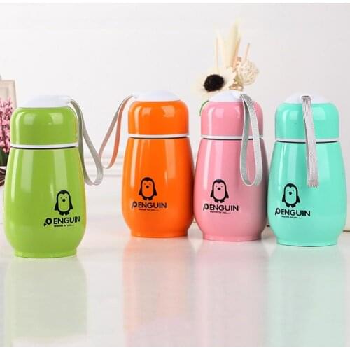 300ml Vacuum Flask Outdoor Thermal Cup Penguin Coffee Sports Water Bottle Mug Portable Coffee Tea Milk Travel Mug