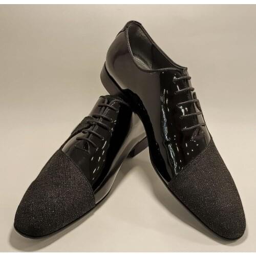 Mens Classic Shoes High Quality Genuine Patent Leather Italian Mold Invitation Tuxedo Wedding Suit Business Shoes Luxury Design