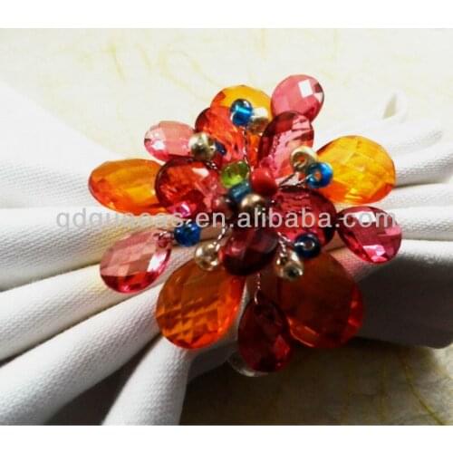 Beaded wedding napkin ring, napkin holder, decoration napkin ring holiday decoration napkin ring
