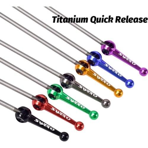 Ultra-light Mountain Bike Quick Release Titanium Skewers 100/135mm Road Bicycle Skewers Ti Hub Quick Release Bicycle Accessories