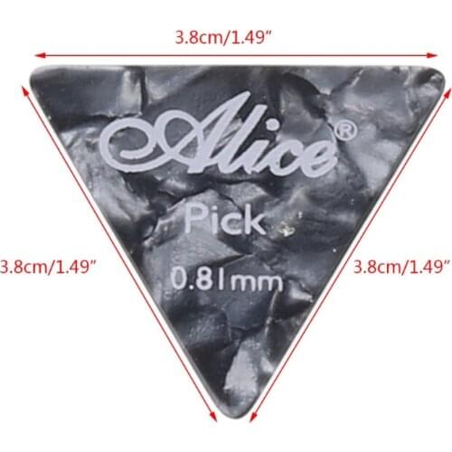 WXTF 12pcs Celluloid Guitar Picks Big Triangle Pick Strumming Folk 0.46 0.71 0.81mm