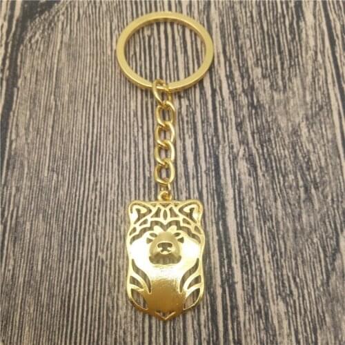 Japanese Akita Key Chains Fashion Pet Dog Jewellery Japanese Akita Car Keychain Bag Keyring For Women Men