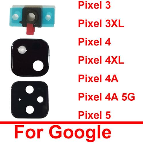 Back Camera Glass Lens+Cover Frame For HTC Google Pixel 4 4XL 4A 5G 3 3XL Rear Camera Lens Cover + Adhesive Replacement Parts