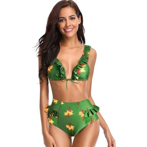 Meihuida Swimsuit Bikini 2019 Women Swimming Suit High Waist Swimwear Bikini Set Push-up Padded Bra Bathing Suit Swimsuit Women