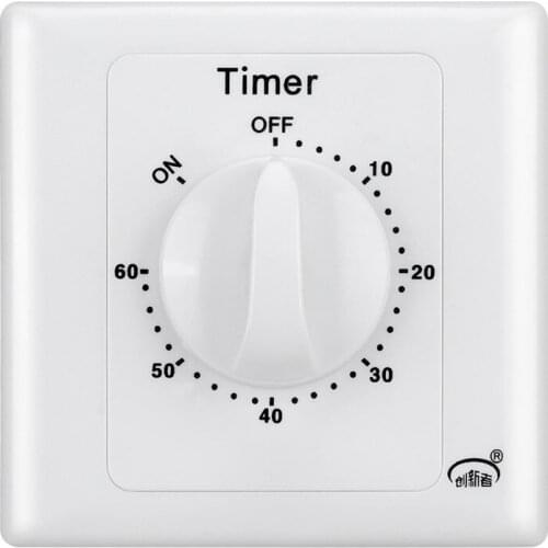 10A 60Min 60Mins New Household Equipments Countdown Timer Switch 10A Rotary Switch Timer Smart Light Switch with Bottom Box