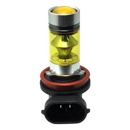 2x H11 H8 LED Fog Light 100W Hi-Power 4300K Yellow Driving DRL Bulb for Car