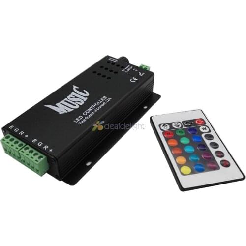 Freeshipping! 12V 10A Music IR Controller Remote 2 Port For RGB LED Strip Light or RGB Spot Light