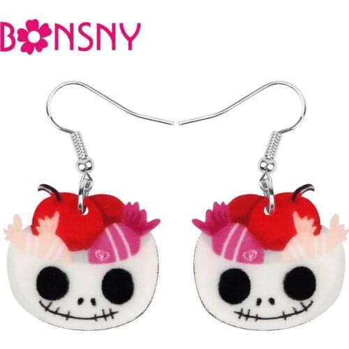 Bonsny Acrylic Halloween Anime Weird Candy Box Earrings Drop Dangle Jewelry Festival Accessory For Women Girls Teen Party Gifts