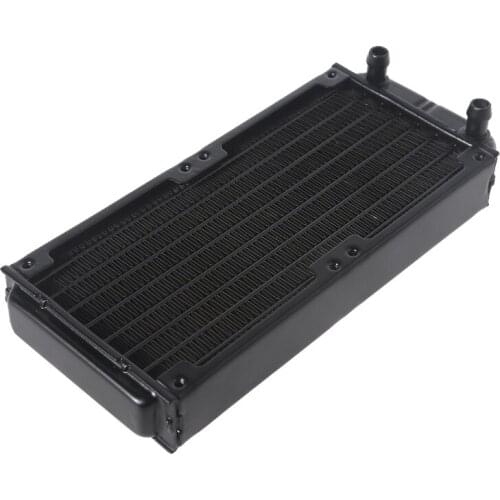 C1FB DIY Liquid Cooling System High-Density Fins 10-Row Tubes Aluminum Radiator for Computer Water Cooling System 3.15x6.30in